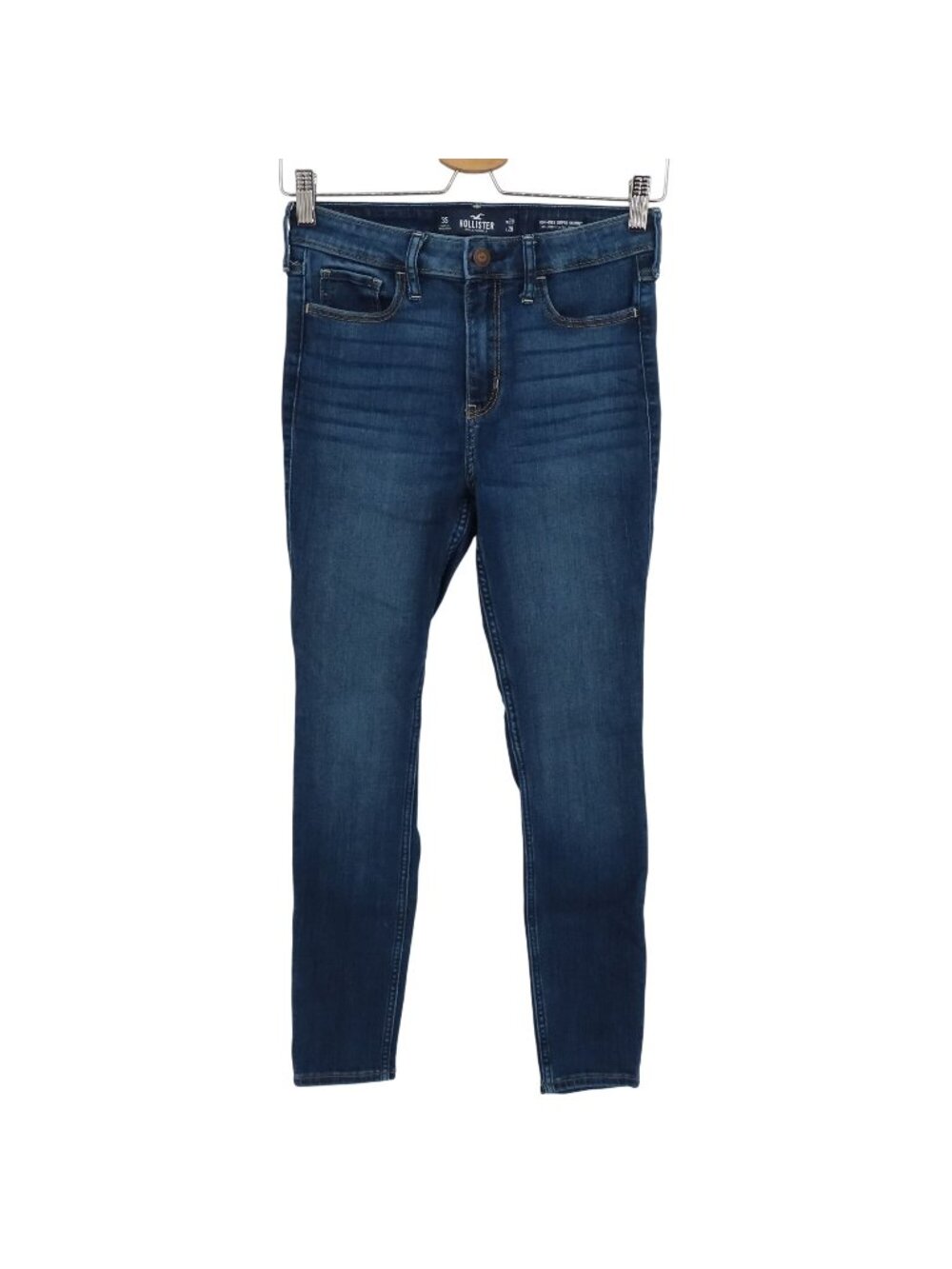 Hollister Junior 3 Short W26 L28 High Rise Super Skinny Stretch Blue Denim Jeans